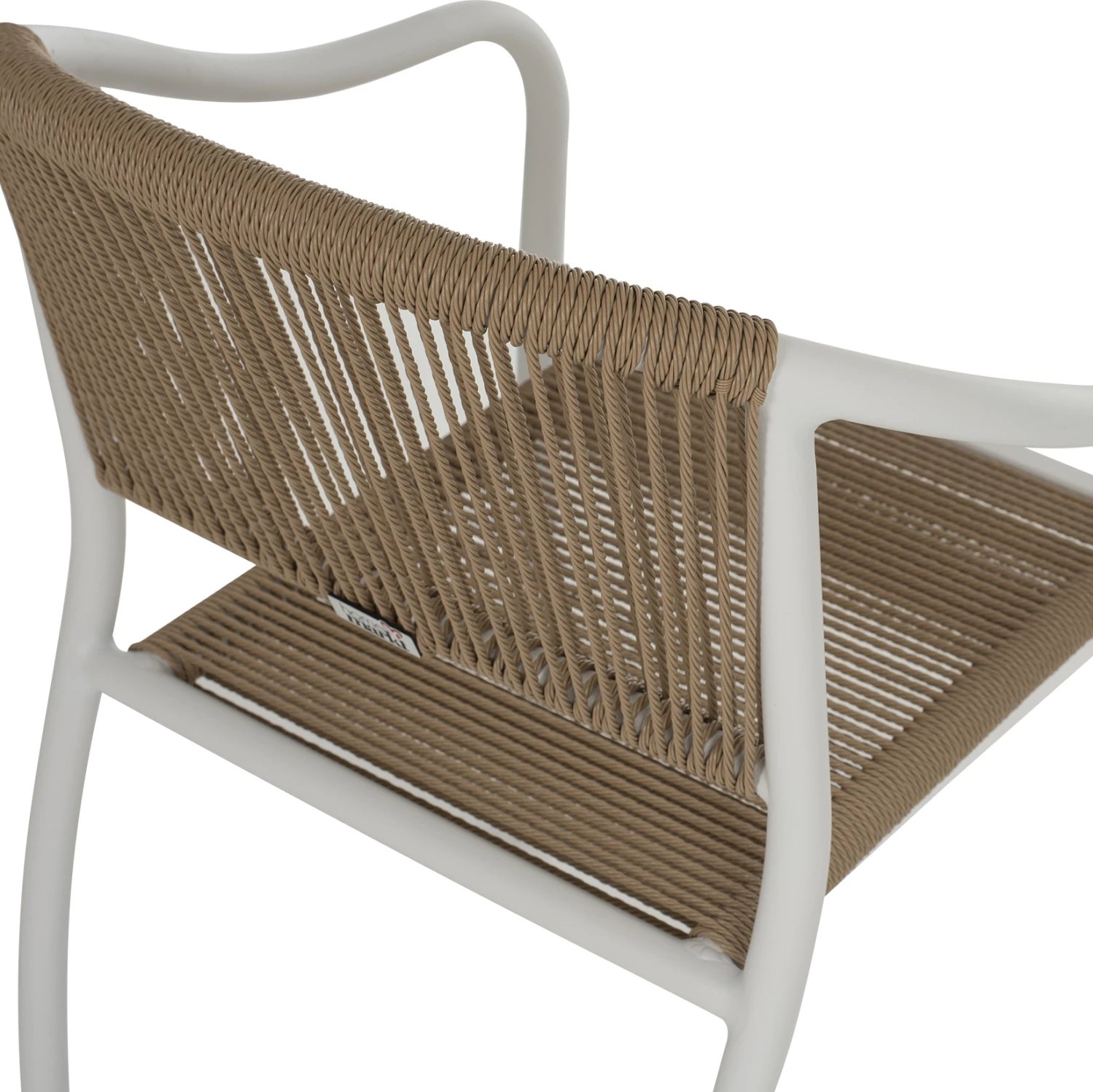 Karrige alumini e bardhë me PE rattan FH5856.01 57x63x80Hcm