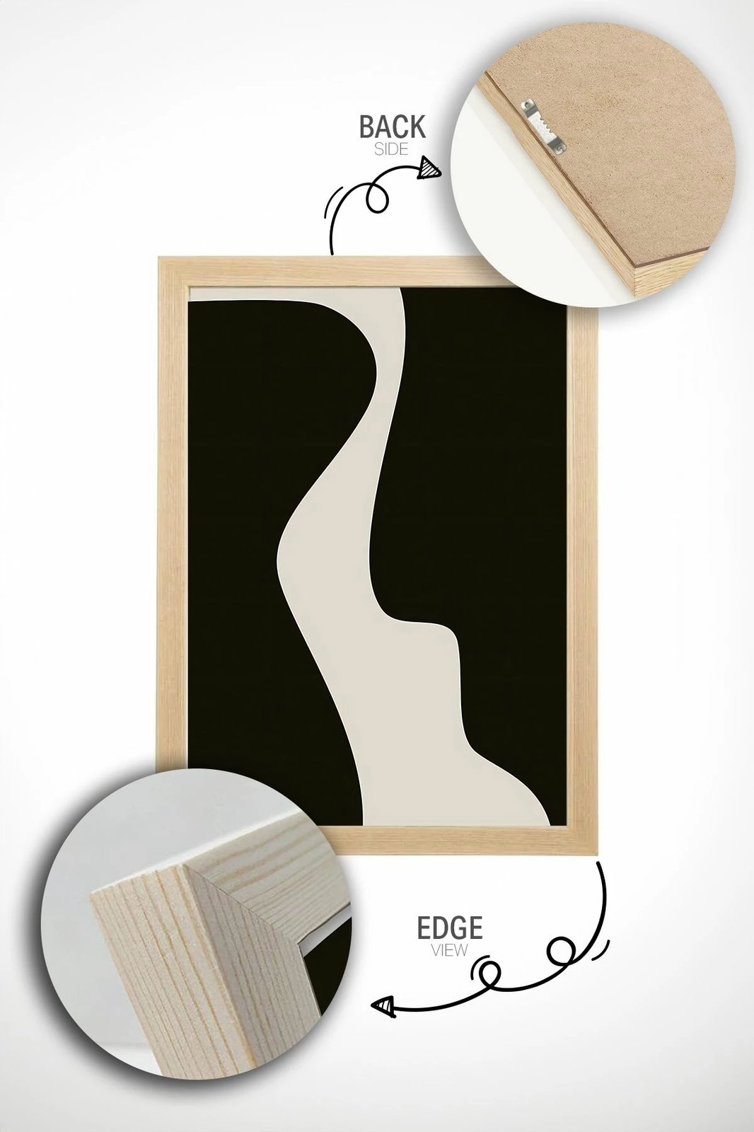 Pikturë dekorative me kornizë (2 copë), Wallity, Ersy2Lımodel1-Ahsap