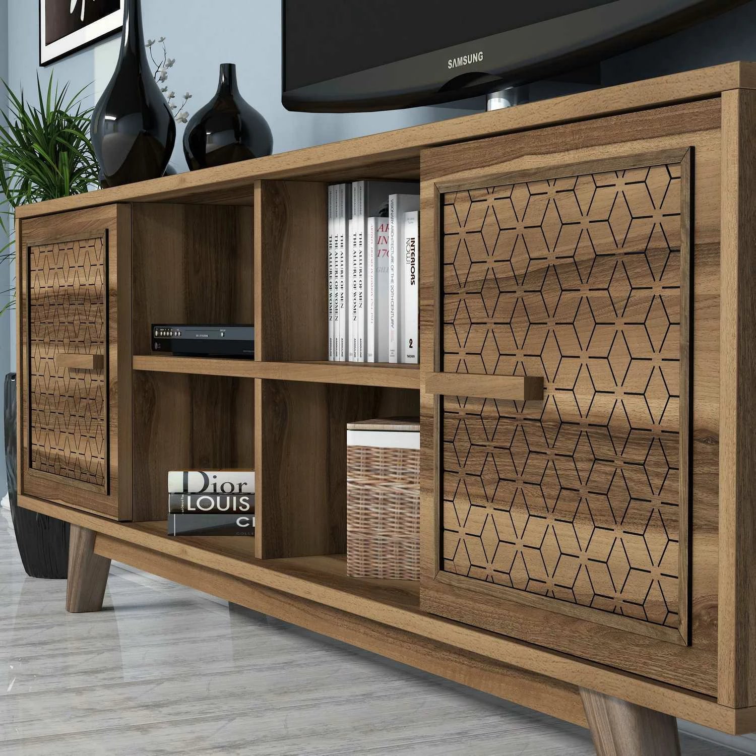 Komodë TV Skye Decor, Ayla, ngjyrë arre