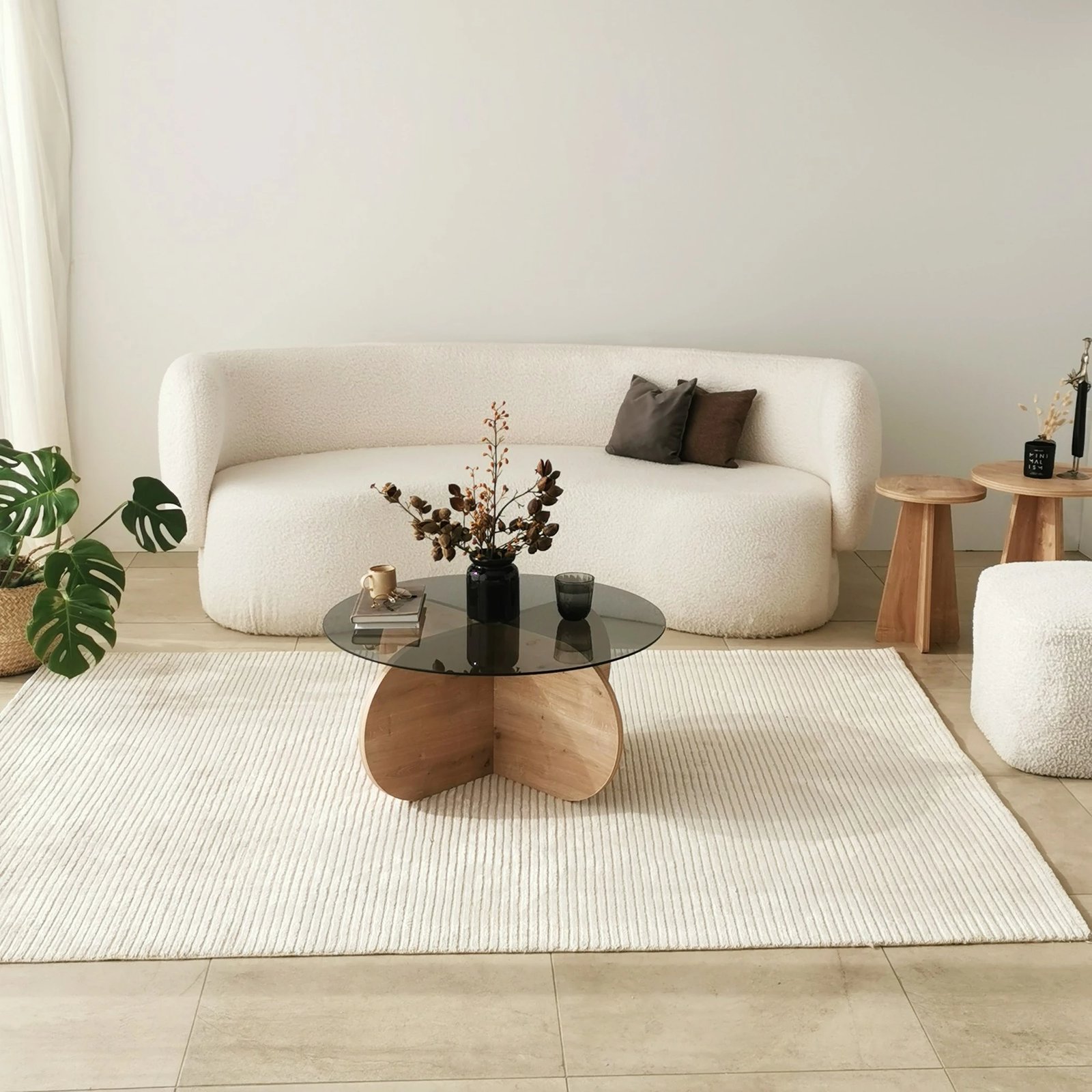 Tavolinë kafeje Hanah Home, Bubble, ngjyrë lis dhe fume