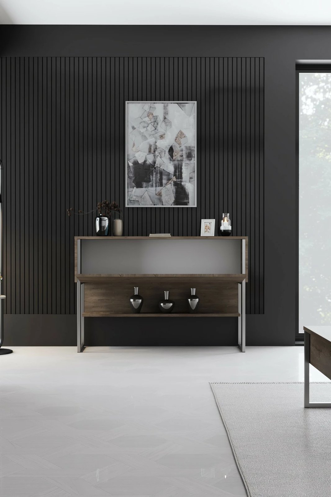 Komodë Hanah Home, Luxe, argjend dhe arre