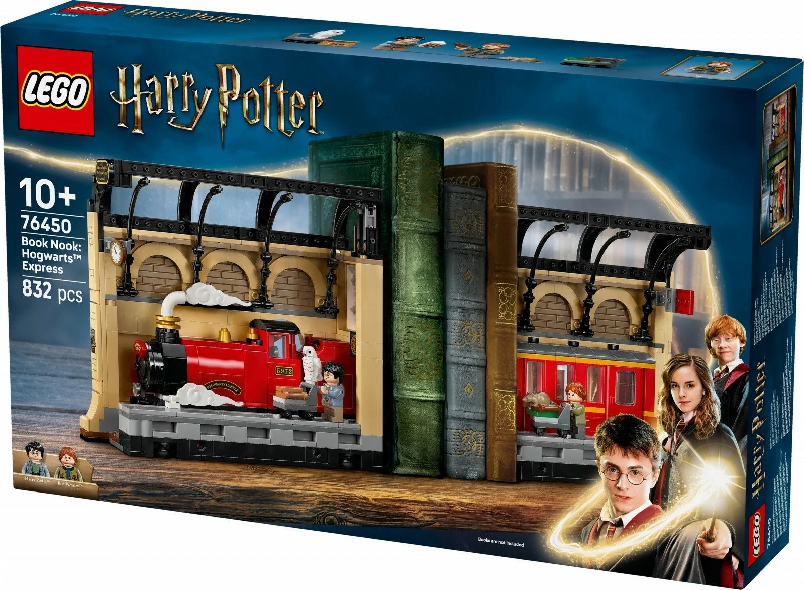 Set LEGO Harry Potter Book Nook 76450, 832 pjesë, dekor librash, për fëmijë dhe të rritur