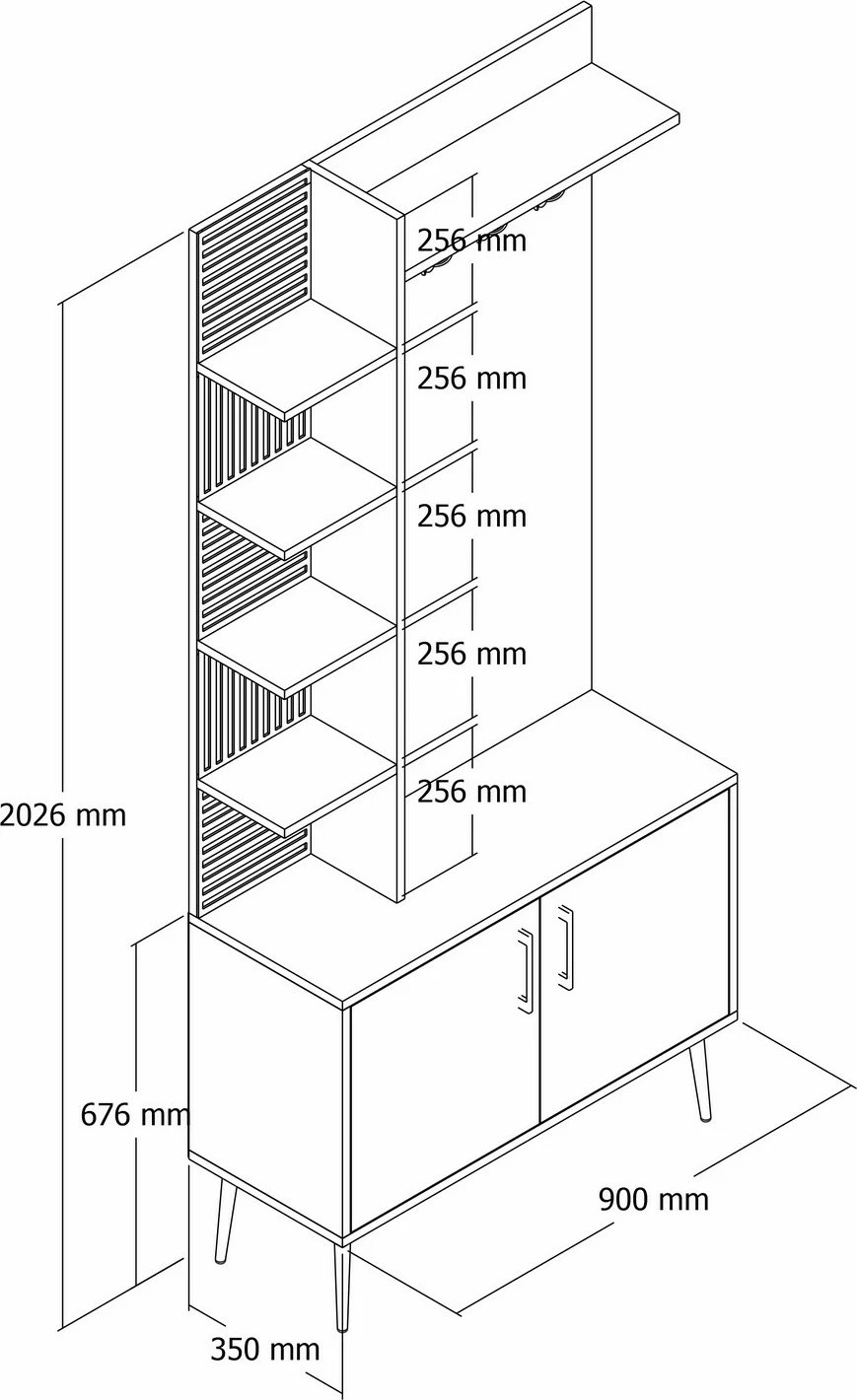 Stendë për korridor Hanah Home, Viyana D, e bardhë, e artë