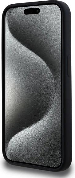 Mbështjellës Karl Lagerfeld KLHMP15XSKHPPLK për iPhone 15 Pro Max 6.7", silikon, MagSafe, i zi