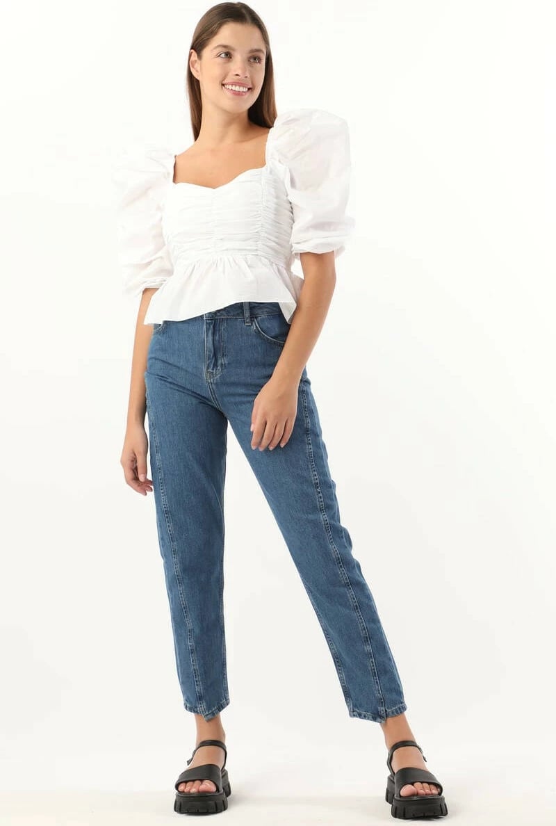 Xhinse me bel të lartë për femra Banny Jeans, blu