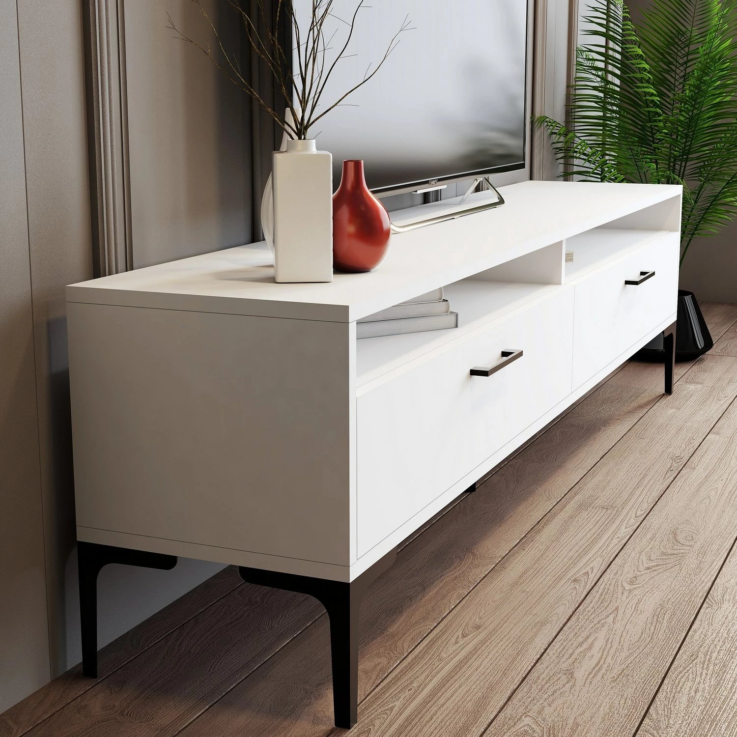 Komodë TV Hanah Home, Istanbul 2, e bardhë