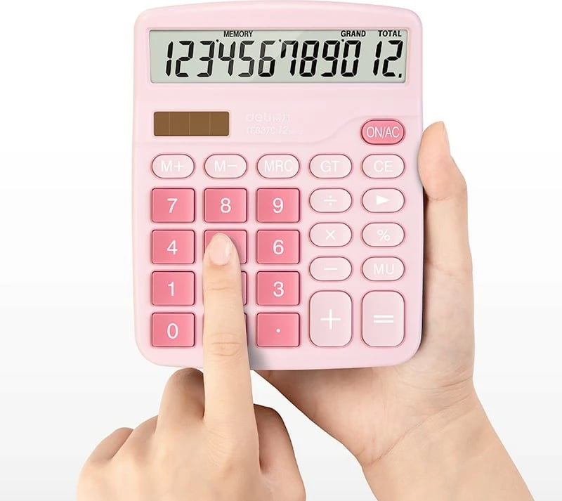 Deli Kalkulator Pink 1/10 Te837C