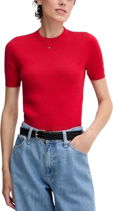 Maicë Tommy Hilfiger Jeans femra e kuqe