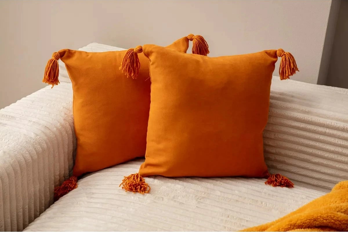 Set mbulesash për jastëk, 2 copë, portokalli, Evila Originals, puskul