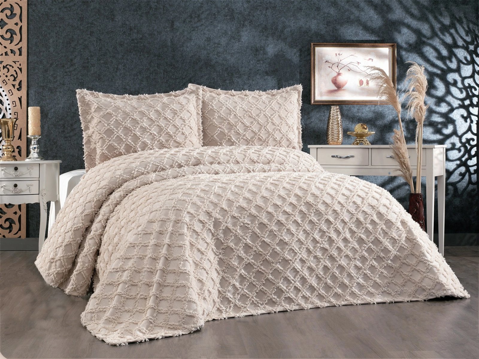 Set mbulesë krevati dopio, L'essentiel, Harem, ngjyrë kapuçino