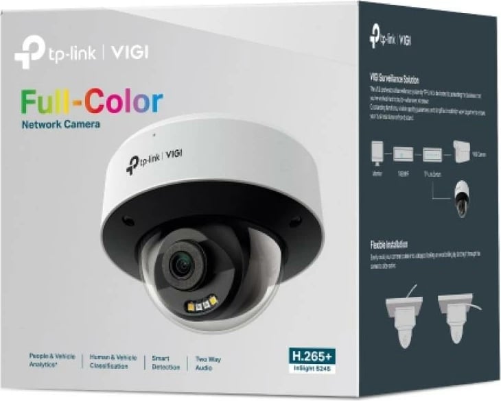 Kamerë IP dome, TP-Link VIGI, 4MP, lente 2.8mm, e bardhë