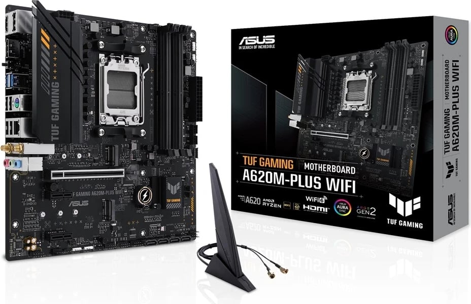 Pllakë amë ASUS TUF GAMING A620M-PLUS WIFI, AMD A620, Socket AM5, micro ATX