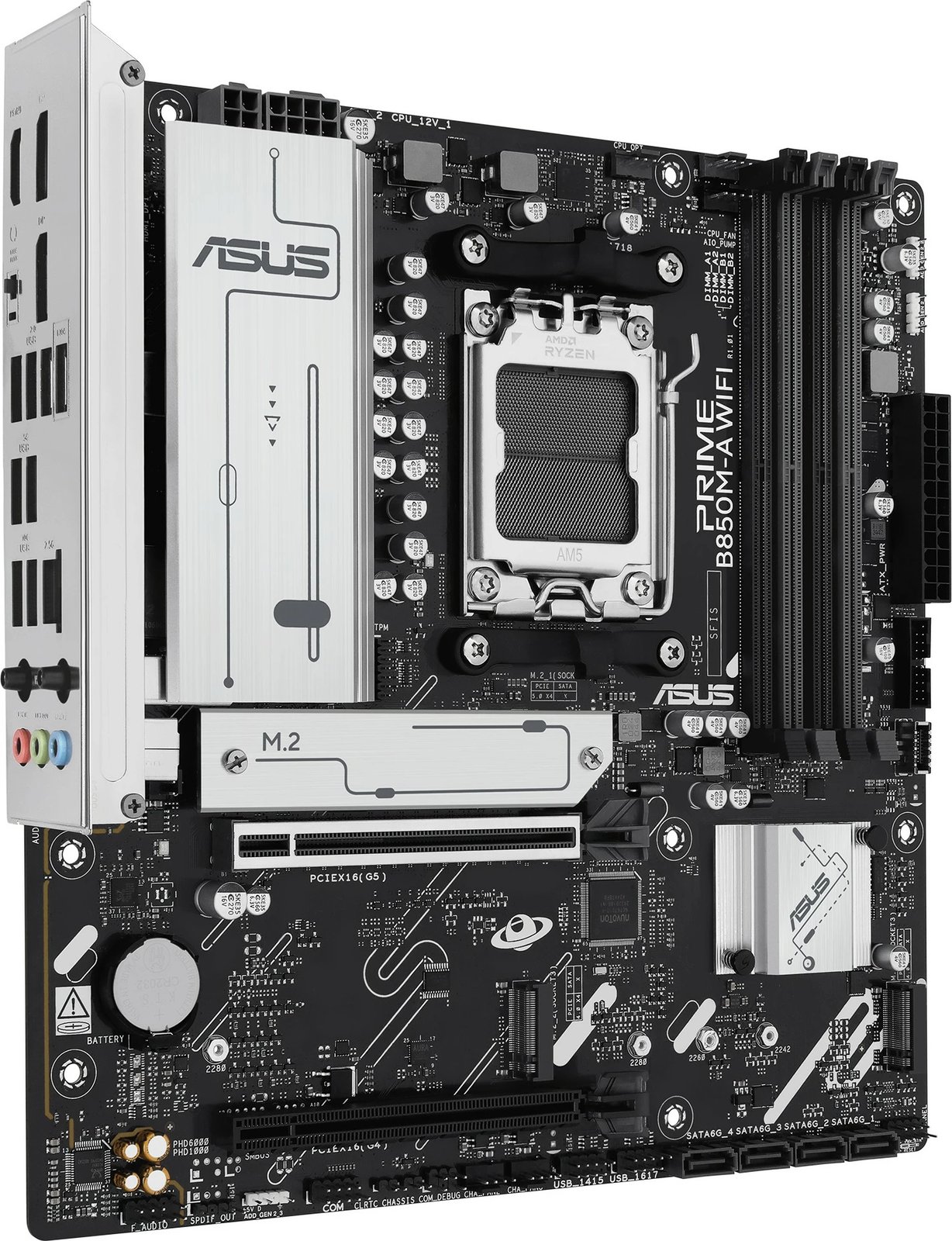 Pllakë amë ASUS PRIME B850M-A WIFI, Intel, micro ATX, WiFi, e zezë