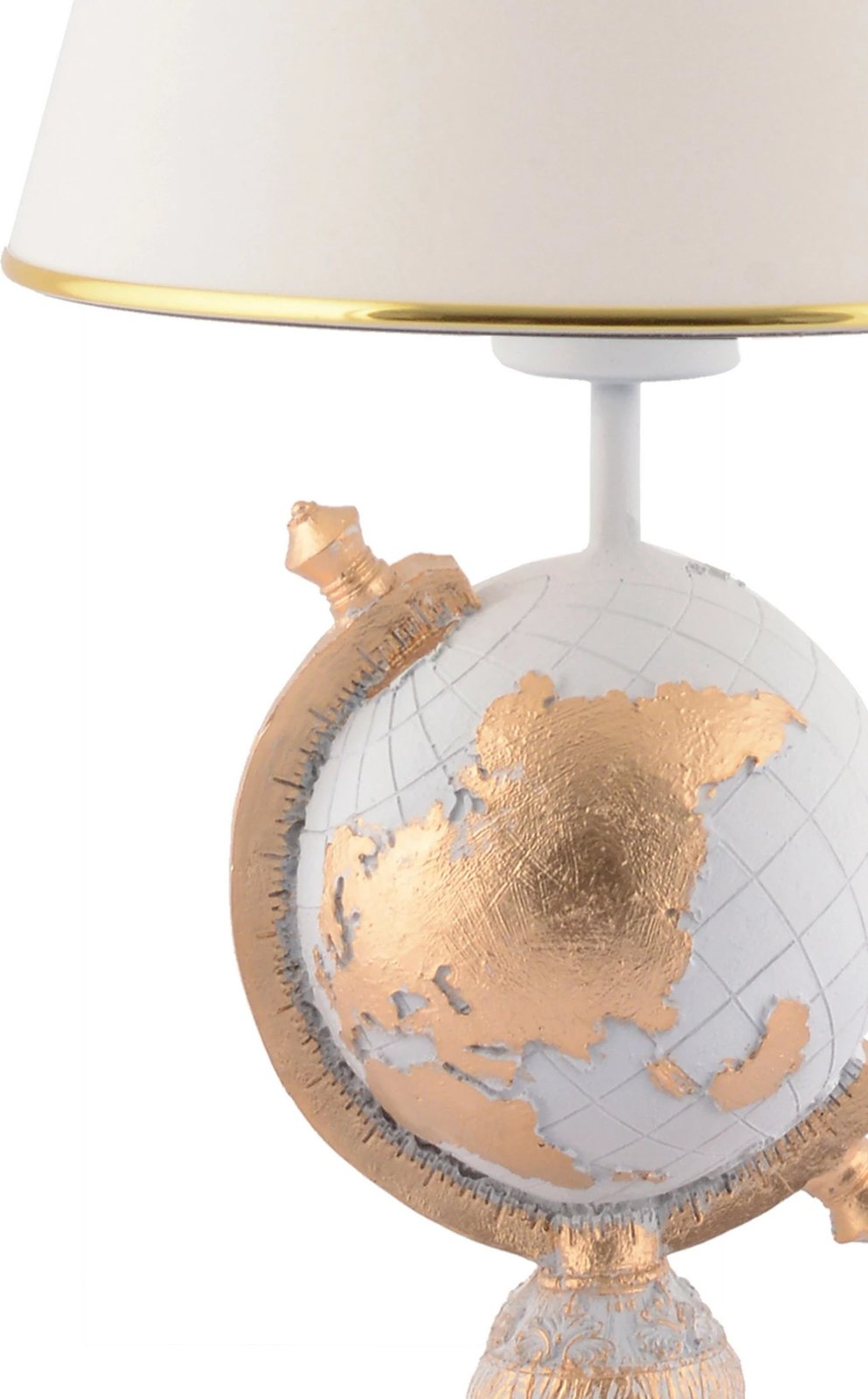 Llambë tavoline Opviq, World, e bardhë dhe ari