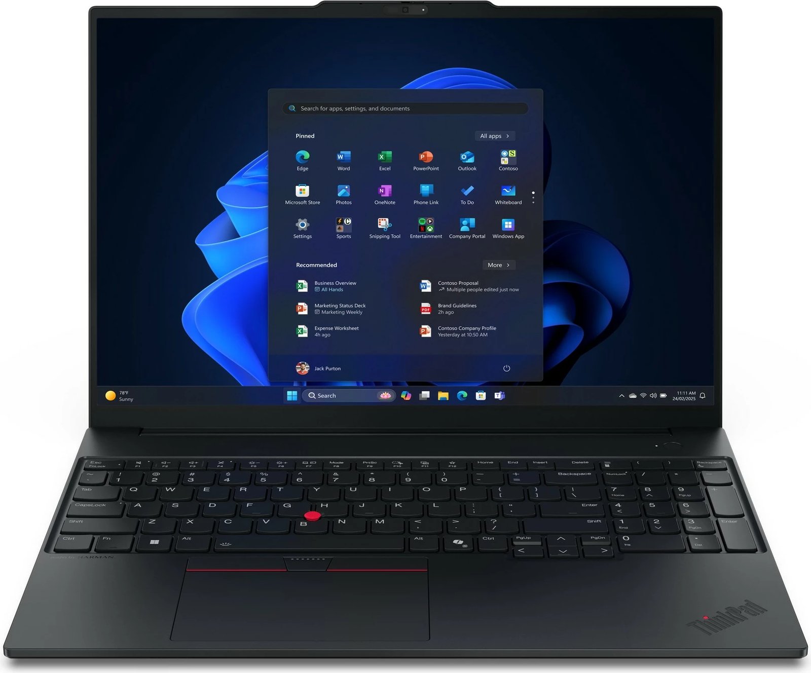 Kompjuter Lenovo ThinkPad E16 G3 Ultra7 255H, 32GB RAM, 1TB SSD, 16 inç, Black