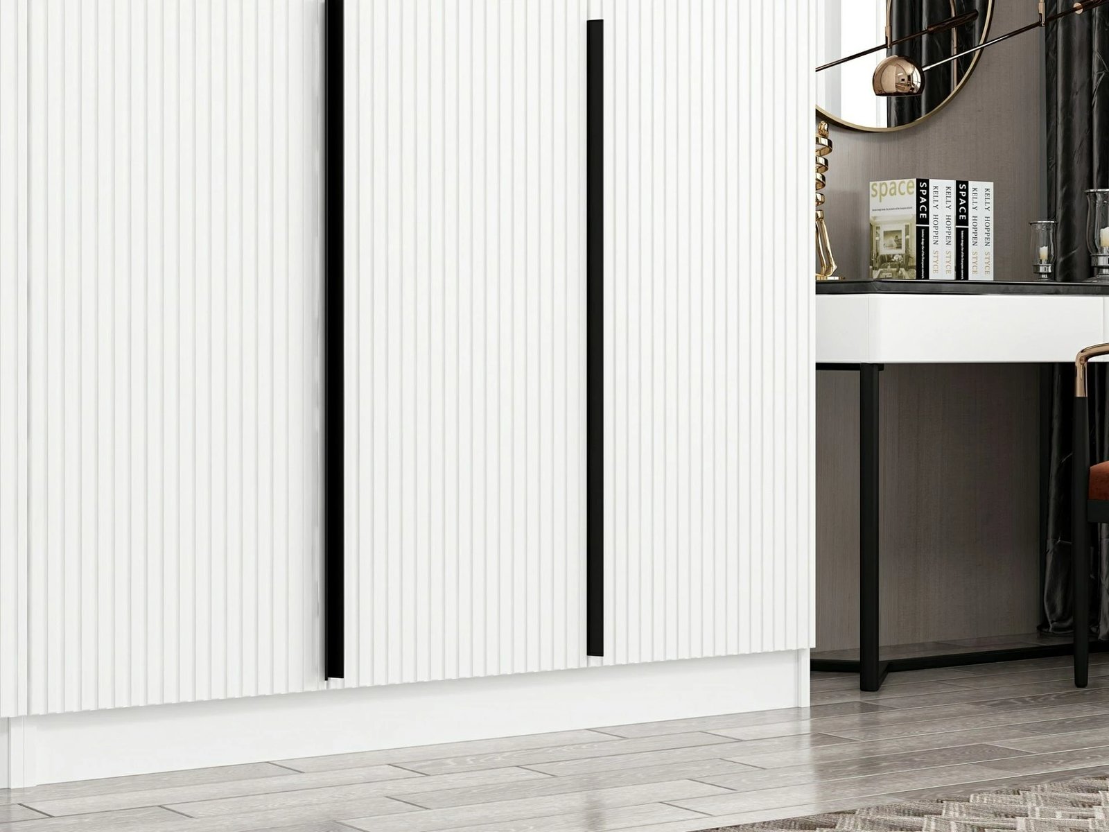 Dollap Skye Decor, Kale Plus, i bardhë, 225x210x52cm