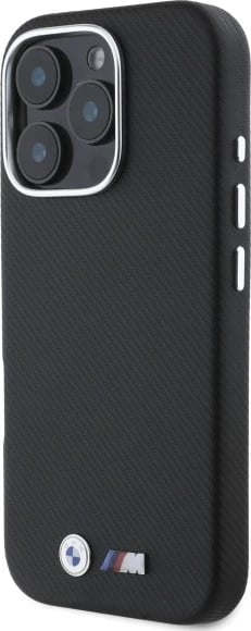 Mbështjellës BMW M Edition për iPhone 16 Pro Max, Kevlar, Metal, i zi