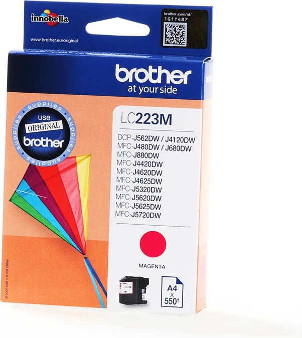 Kasetë boje inkjet, Brother, LC223M, 5.9 ml, rendiment 550 faqe, magenta