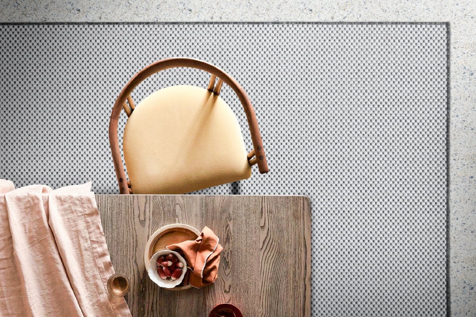 Qilim (50x80), Conceptum Hypnose, 20521A Fresco, ngjyrë e zezë dhe e bardhë