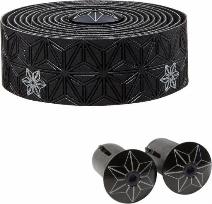 Mbështjellës timoni për biçikletë Supacaz, i zi dhe argjendtë