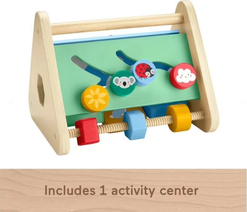 Lodër edukative prej druri Fisher Price HYG48, shumëngjyrëshe
