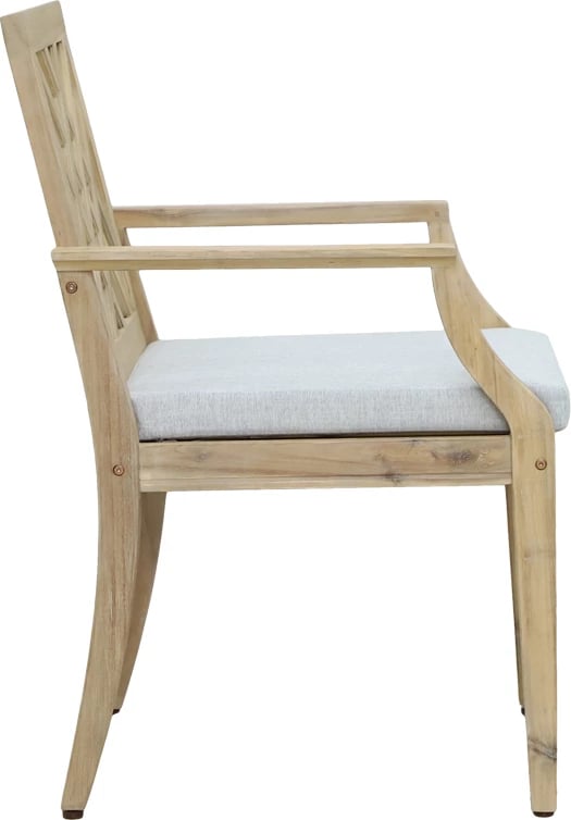 Karrige Bolen, dru akacie, pëlhurë bezhë, 59x63.2x89.9cm