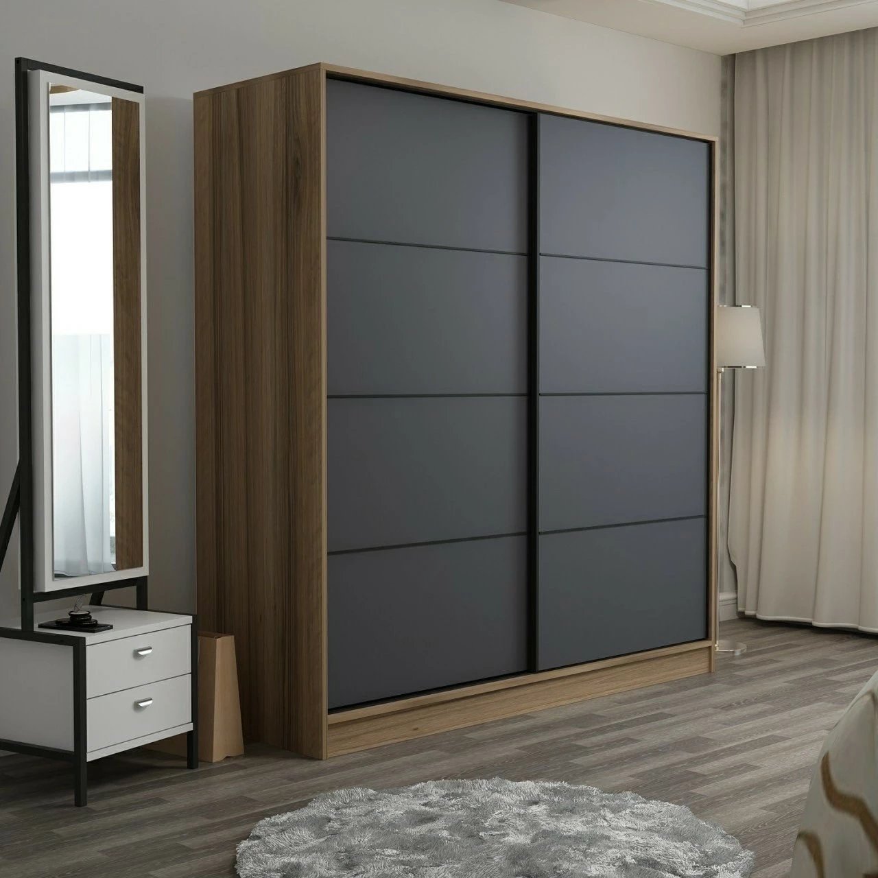 Dollap Skye Decor, ngjyrë dore, 220x210x60cm