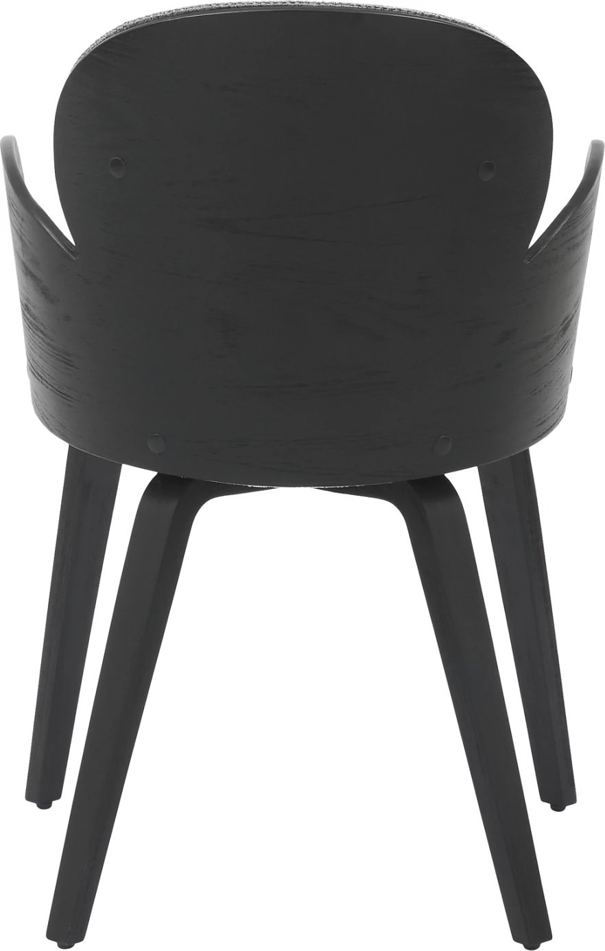 Karrige për ngrënie DARNELL FH9974.02 dru i përpunuar ngjyrë zezë-gri 56x56x83Hcm