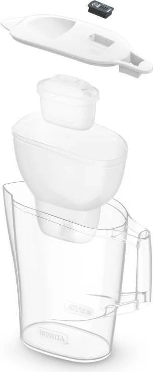 Ibrik filtruese uji BRITA Aluna 2.4L me 2 fishekë MAXTRA, Bardhë