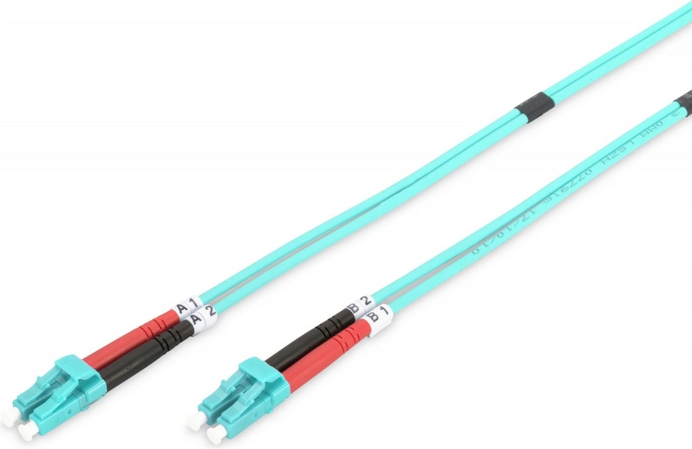 Kabllo optike Digitus DK-2533-01/3, patch cord LC/LC, duplex, OM3, 1m, turquoise Kabllo optike Digitus DK-2533-01/3, patch cord LC/LC, duplex, OM3, 1m, turquoise