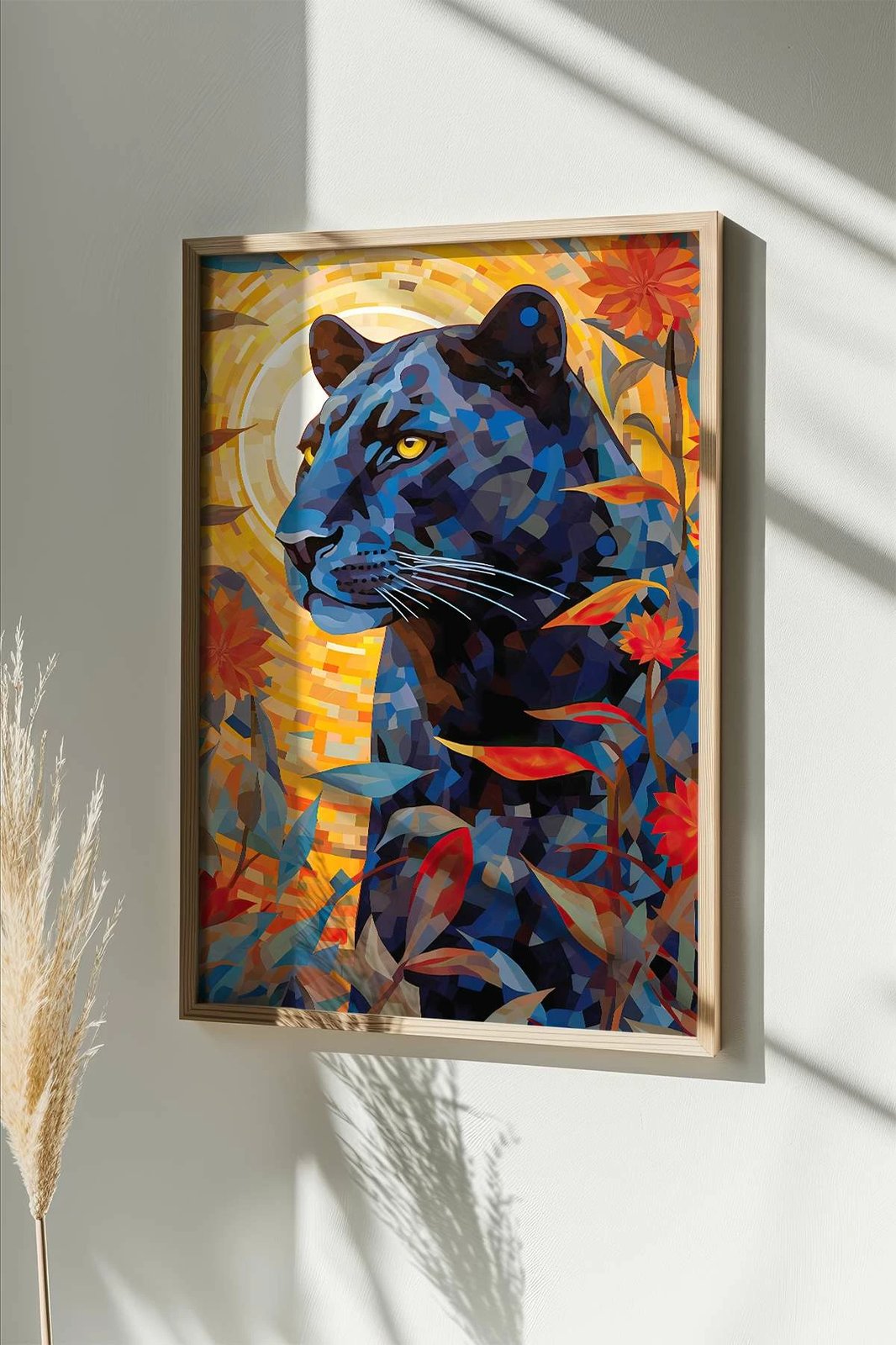 Pikturë dekorative me kornizë, shumëngjyrëshe, Wallity, Mscartmdl19, 33x48cm