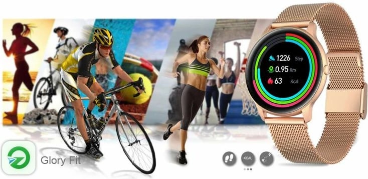 Smartwatch për femra G.Rossi, rozë gold