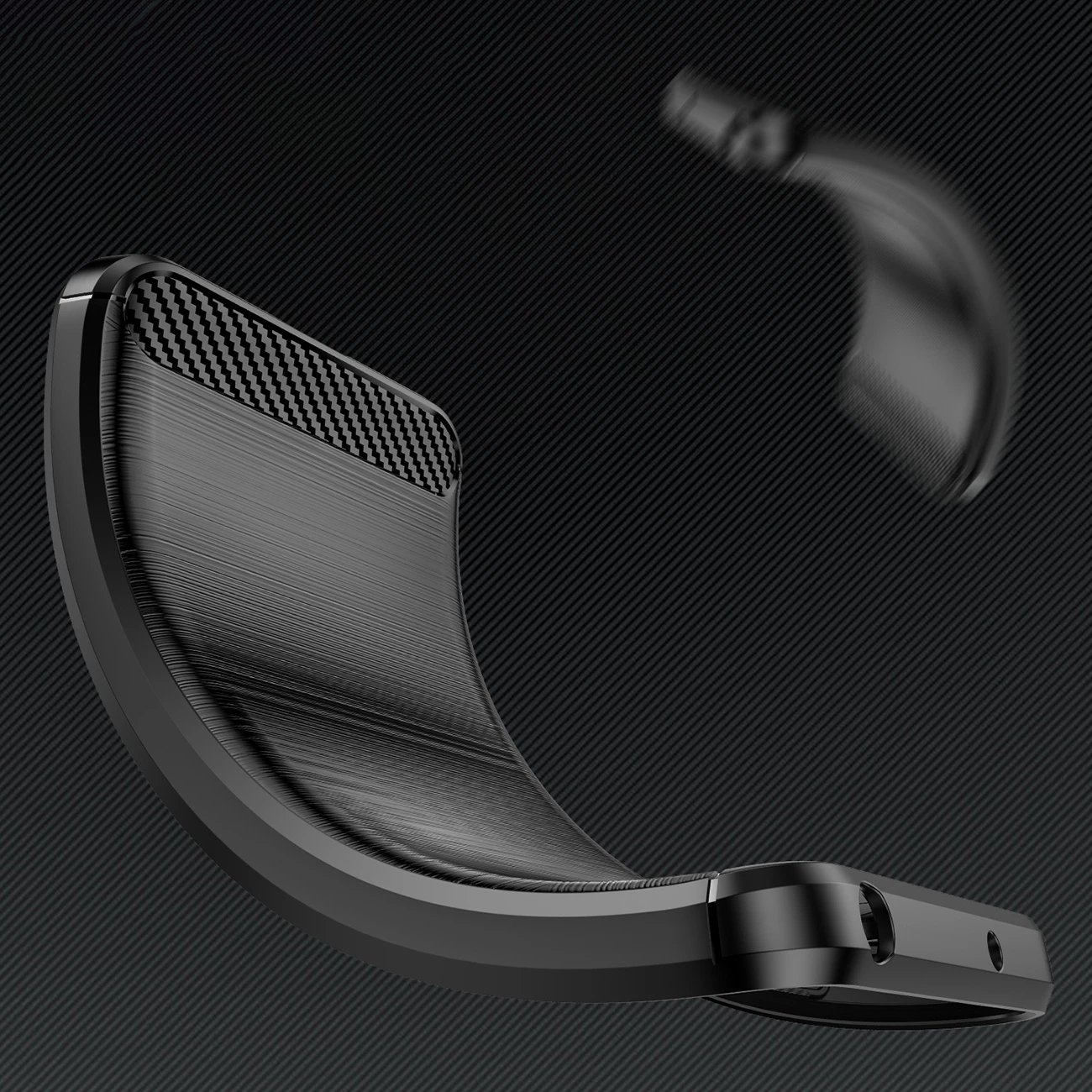 Mbështjellës Hurtel Carbon Case për Xiaomi Redmi Note 14S, TPU, i zi