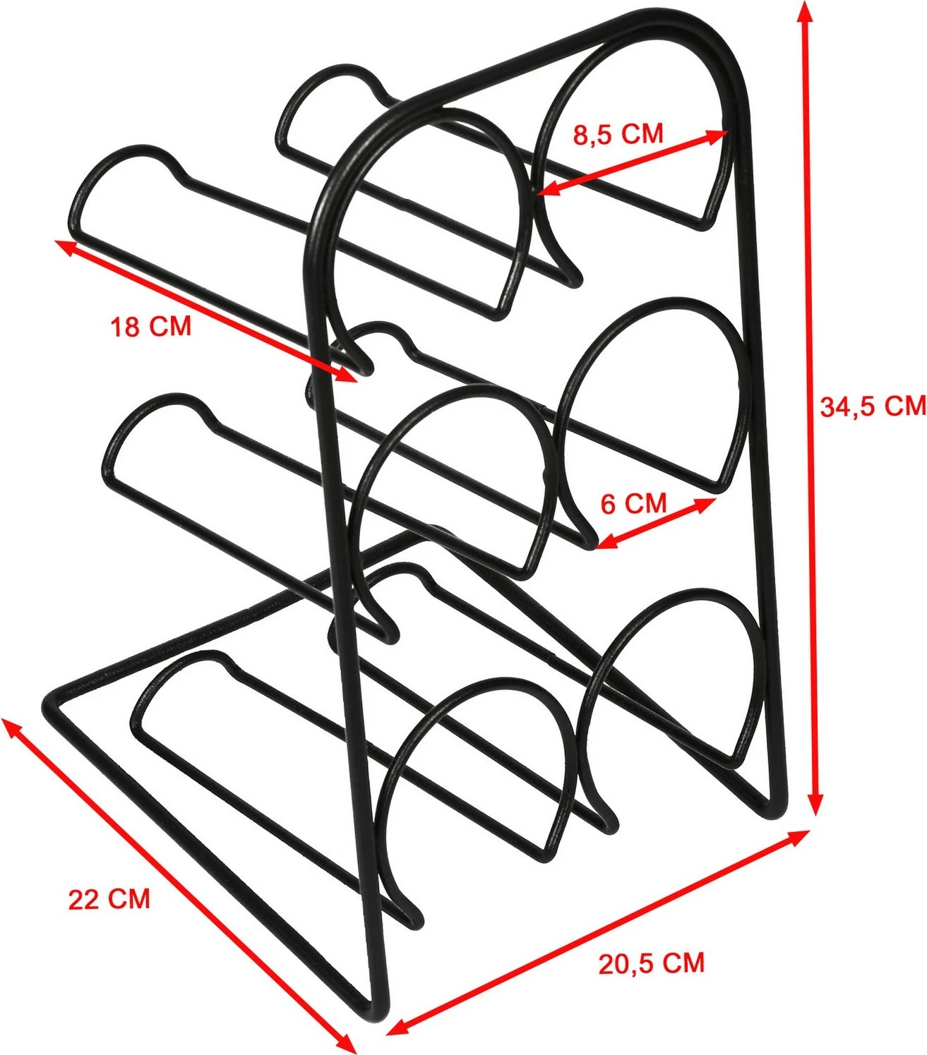 Mbajtës shishe vere, Skye Decor, ngjyrë e zezë