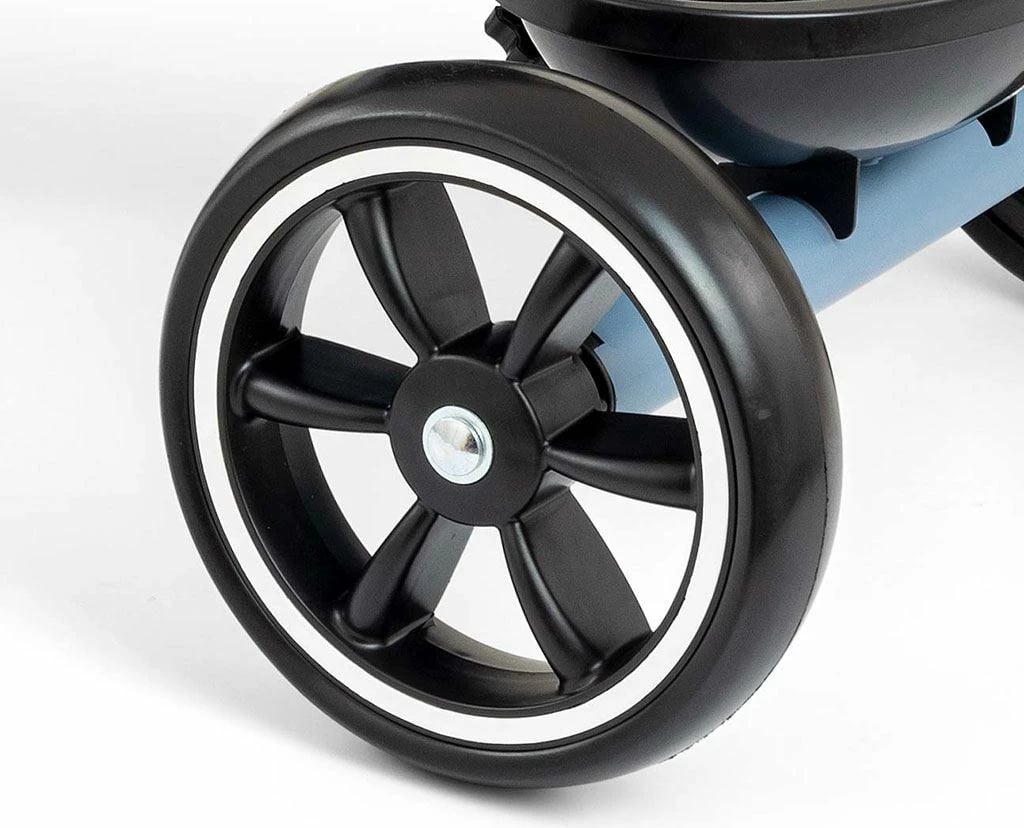 Tricikël fëmijësh, Milly Mally, Bobby, kornizë çeliku, rrota EVA, kambëza të heqshme, 24M+, blu