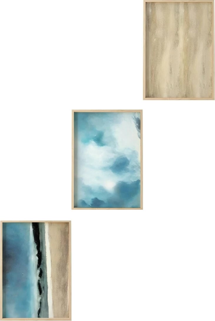 Pikturë dekorative me kornizë MDF (3 copë), Wallity, Huhu470, 50x70 cm