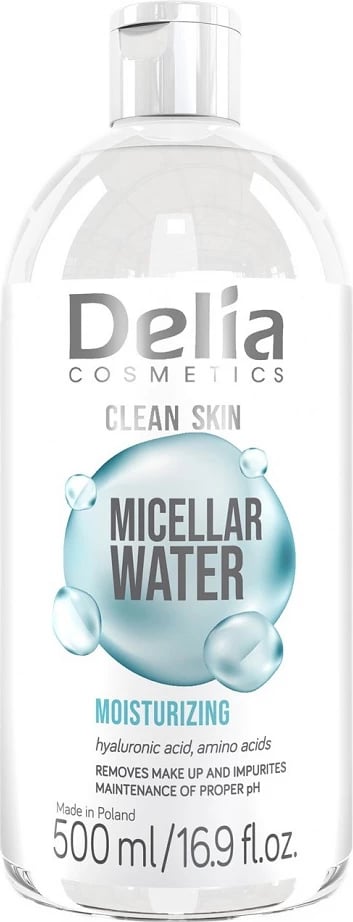 Ujë micelar për femra Delia Clean Skin Moisturizing, 500ml