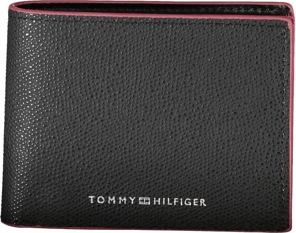Portofol lëkure për meshkuj Tommy Hilfiger, e zezë