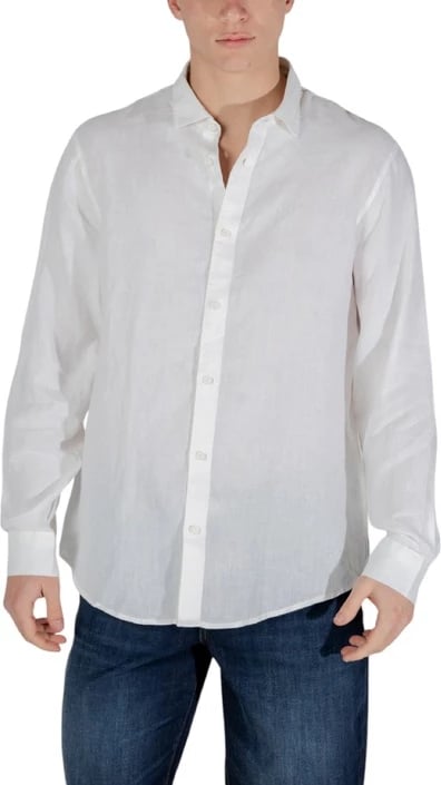 Këmishë për meshkuj Armani Exchange, e bardhë