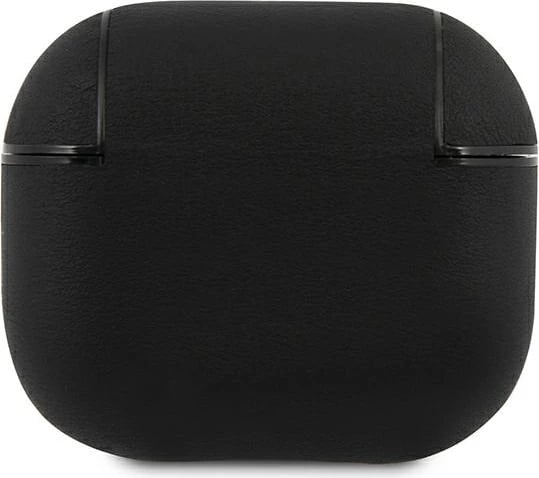 Mbështjellës BMW për AirPods 3, lëkurë natyrale, i zi