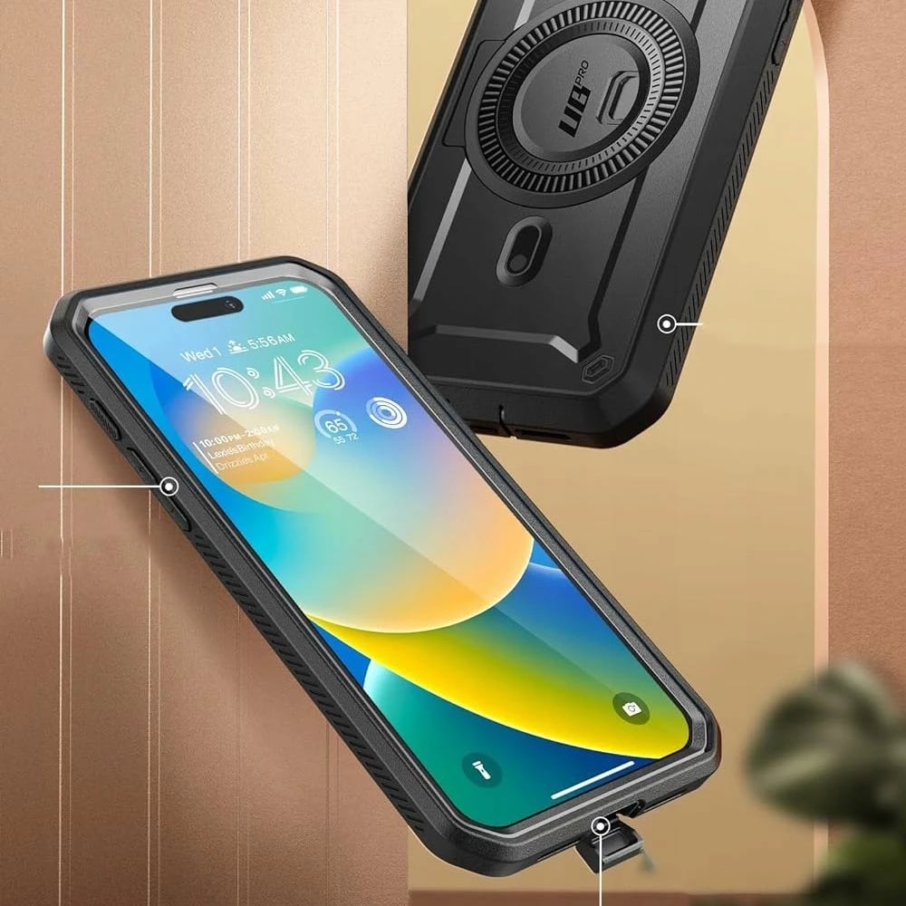 Mbështjellës Supcase Unicorn Beetle Pro Mag për iPhone 15 Pro, MagSafe, i zi