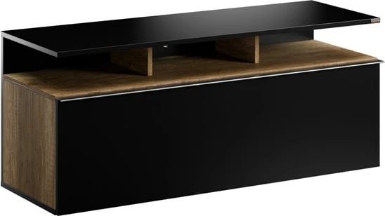 Komodë TV Hanah Home, Tvc-529-Te-1, ngjyrë e zezë dhe arre, 117x48x40 cm