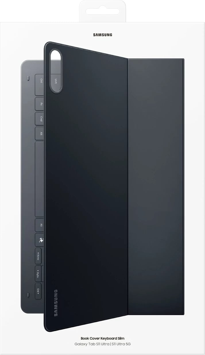 Mbështjellës me tastierë Samsung Book Cover Keyboard Slim për Tab S11 Ultra, e zezë