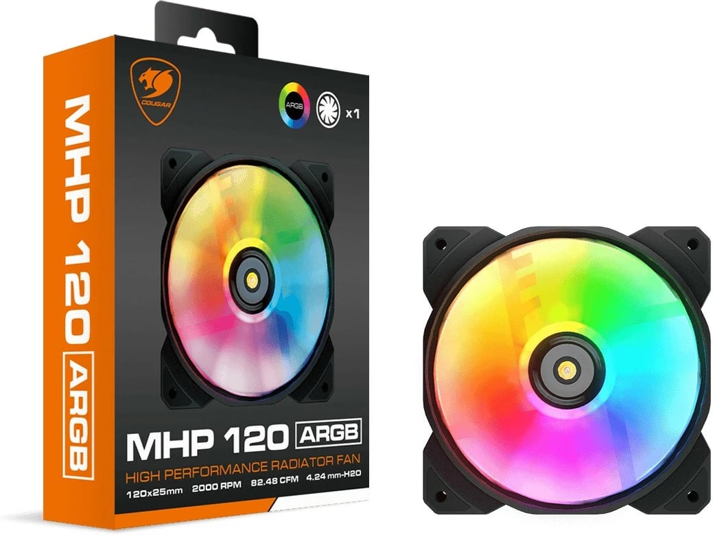 Ventilator kase Cougar MHP 120 ARGB 120mm, i zi