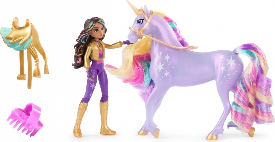 Set figurina Unicorn Academy Spin Master 6071175, Ava dhe Leaf, 11 cm + 13 cm, për vajza Set figurina Unicorn Academy Spin Master 6071175, Ava dhe Leaf, 11 cm + 13 cm, për vajza
