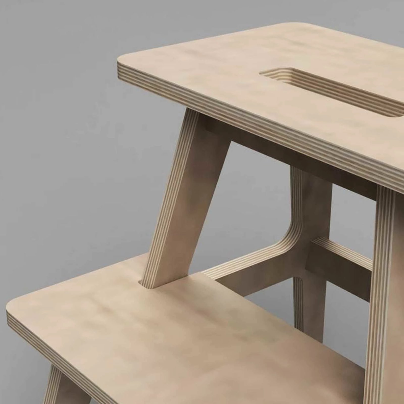 Shkallë druri për shtëpi, ngjyrë natyrale, Skye Decor, CPT3001-47