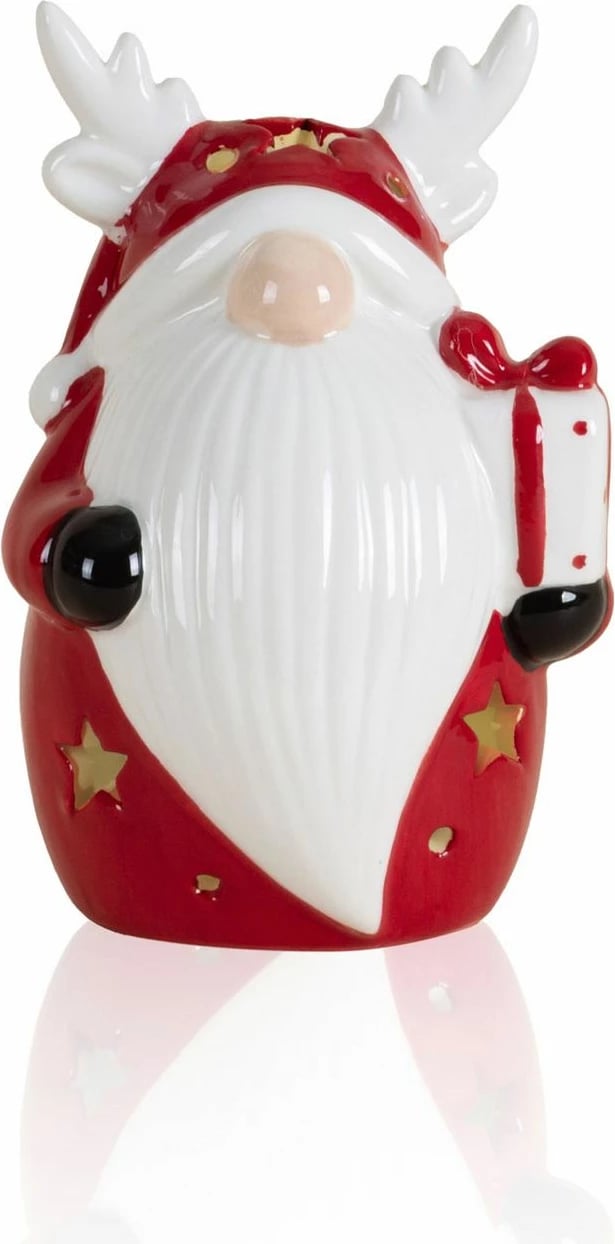 Objekt dekorativ prej qeramike, Evila Originals, SUS0129, i kuq dhe i bardhë