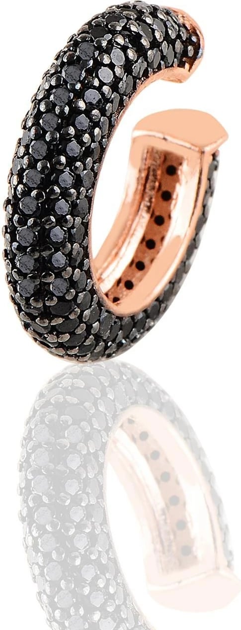 Vath argjendi Jumeon, rozë gold e zi, 11017SYH