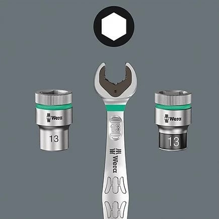 Set çelësa me insert shkumë WERA Zyklop 3/8'' 8000 C, i gjelbër