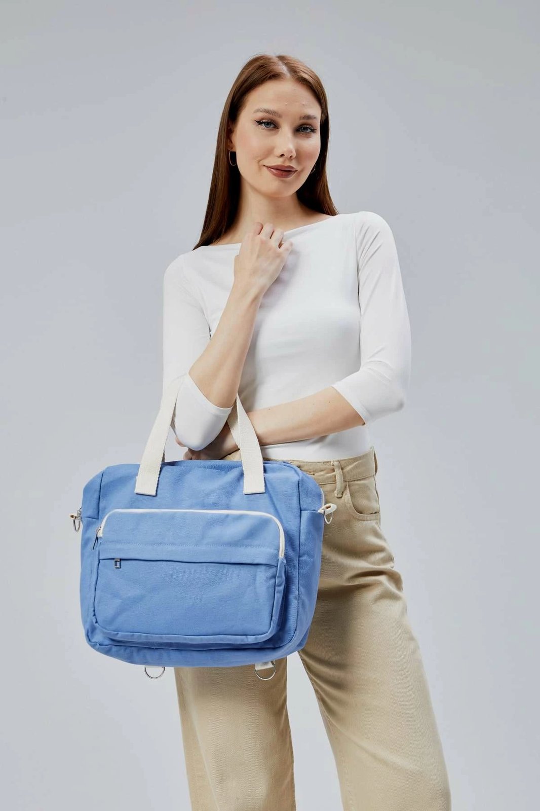 Çantë tote ngjyrë kaltër, Zoozie Bags, 2388